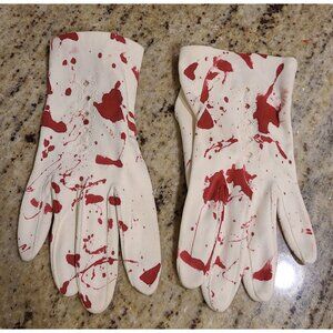 Vintage Size L Fancy Formal Fake Bloody Horror Zombie Costume Gloves